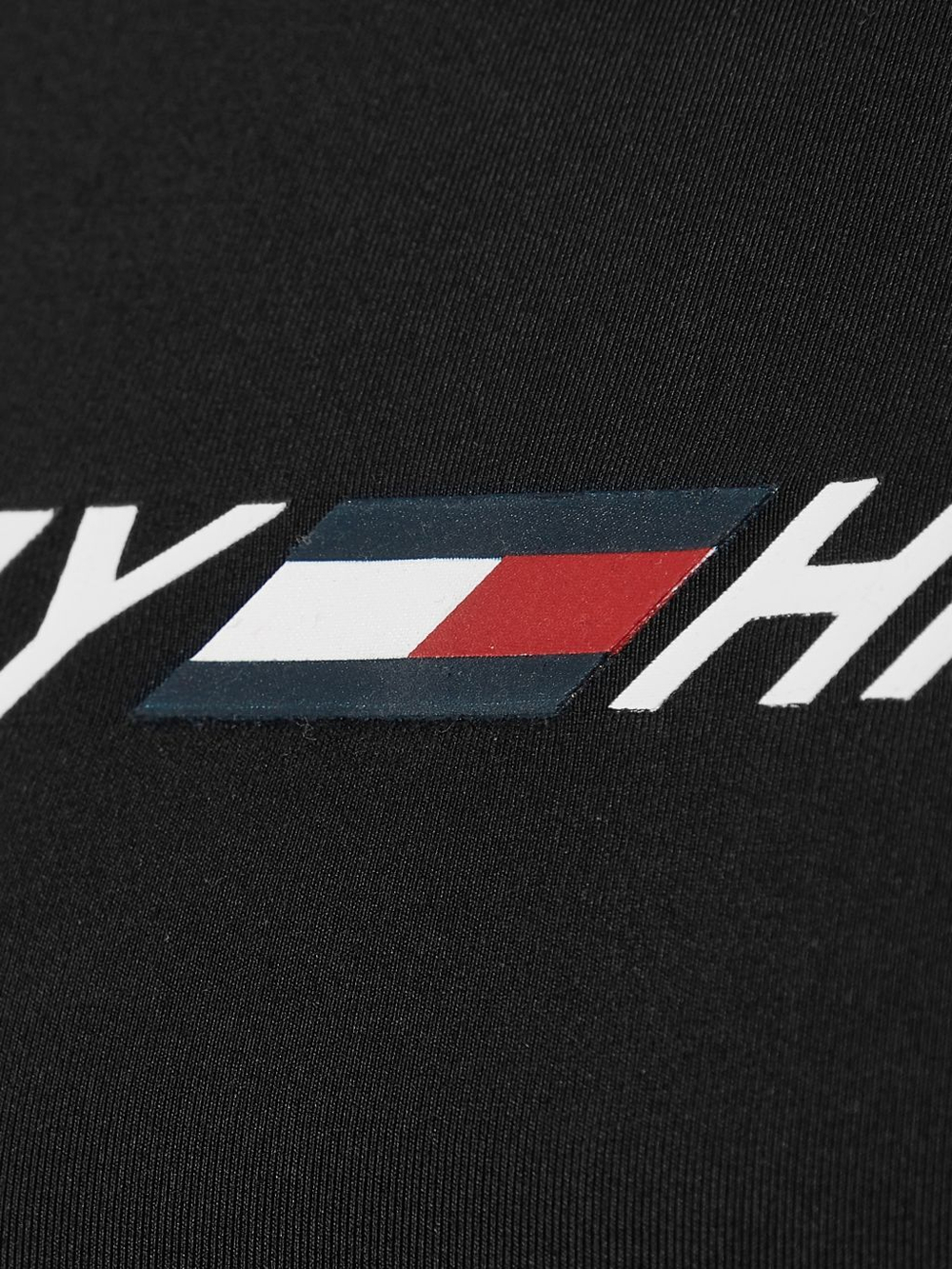 ТОП теннисный Tommy Hilfiger Mid Intensity Graphic Racer Bra - черный