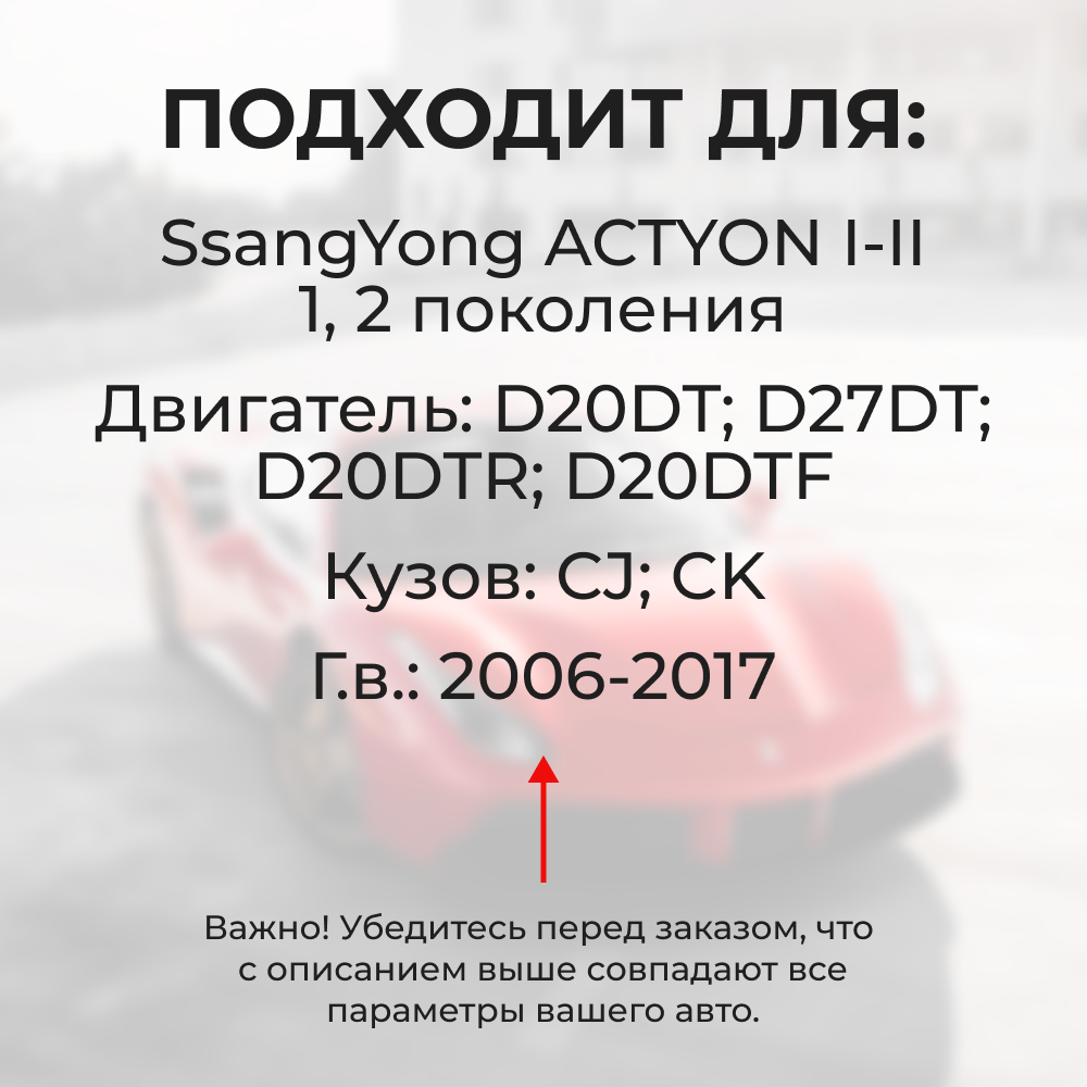 Втулки натяжителя ремня генератора SsangYong ACTYON 2006-2017 (Двигатель D20DT, D27DT, D20DTR, D20DTF) (NR2)