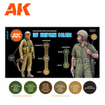 Набор красок AK interactive IDF Uniform Colors Set 3G, 6 красок