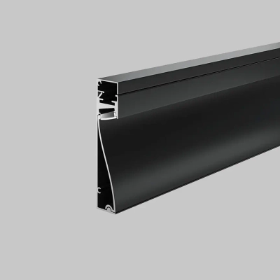 Алюминиевый профиль плинтус 80x18 (Черный, 2 м), ALM-8018-B-2M. TM Maytoni