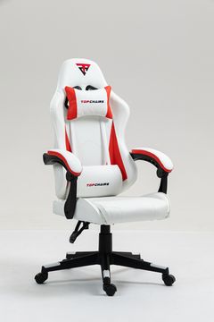 Кресло спортивное TopChairs Phantom бело-красный