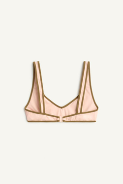 ZARA ТОП-БИКИНИ С V-ОБРАЗНЫМ ВЫРЕЗОМ, ПАСТЕЛЬНО-РОЗОВЫЙ