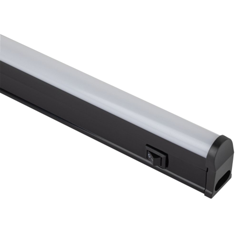 Линейный светодиодный светильник ЭРА LLED-01-04W-4000-B 4Вт 4000K L314мм с выключателем черный | Бытовые светодиодные линейные светильники