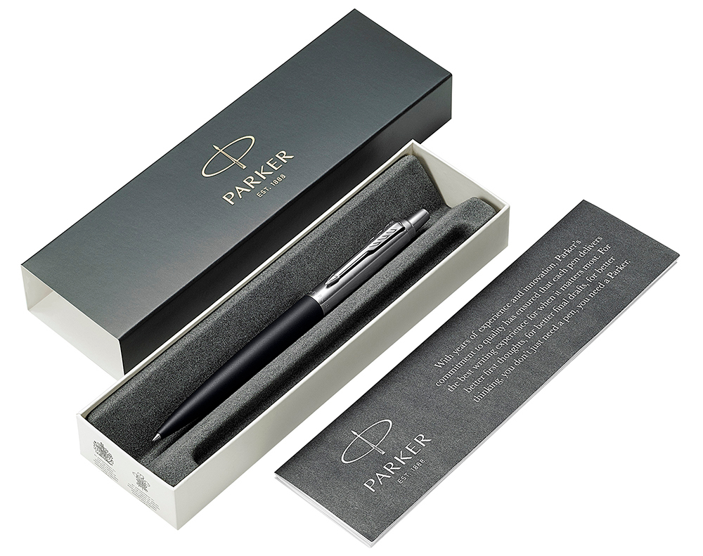 Parker Jotter XL - Matte Black CT, шариковая ручка, M