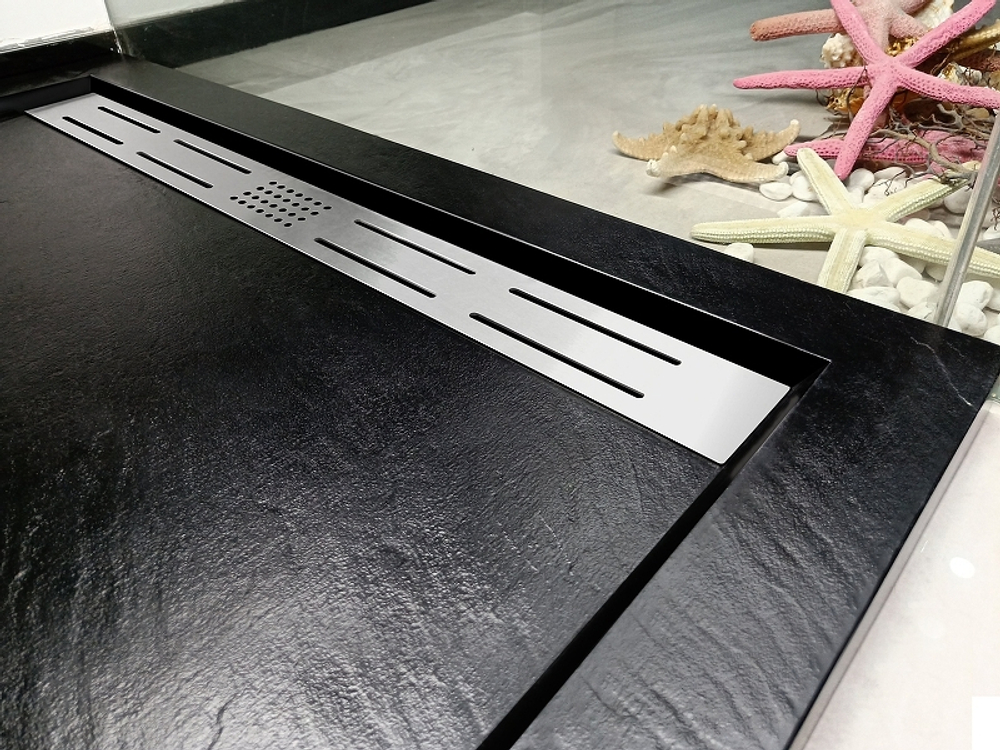 Душевой поддон из искусственного камня WeltWasser WW TRS 12090 STONE-BL 120x90 10000004382 Черный