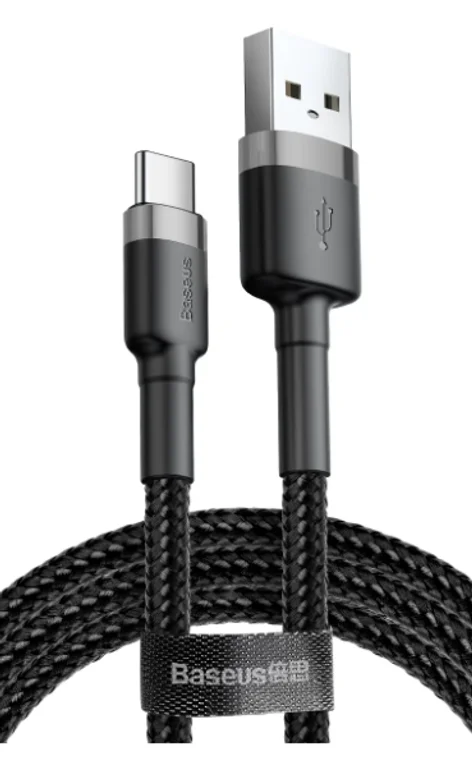 Кабель Baseus Cafule USB - USB Type-C, 2 A, 2 м, черный (CATKLF-CG1)