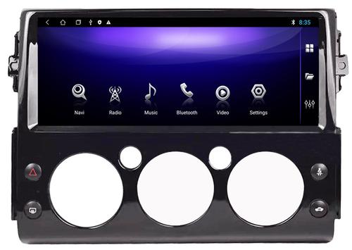 Магнитола для Toyota FJ Cruiser 2005-2022 (цвет рамки черный) - Kuberg ZH-T1216B монитор 12.3" на Android 12, Быстрая, CarPlay, SIM-слот
