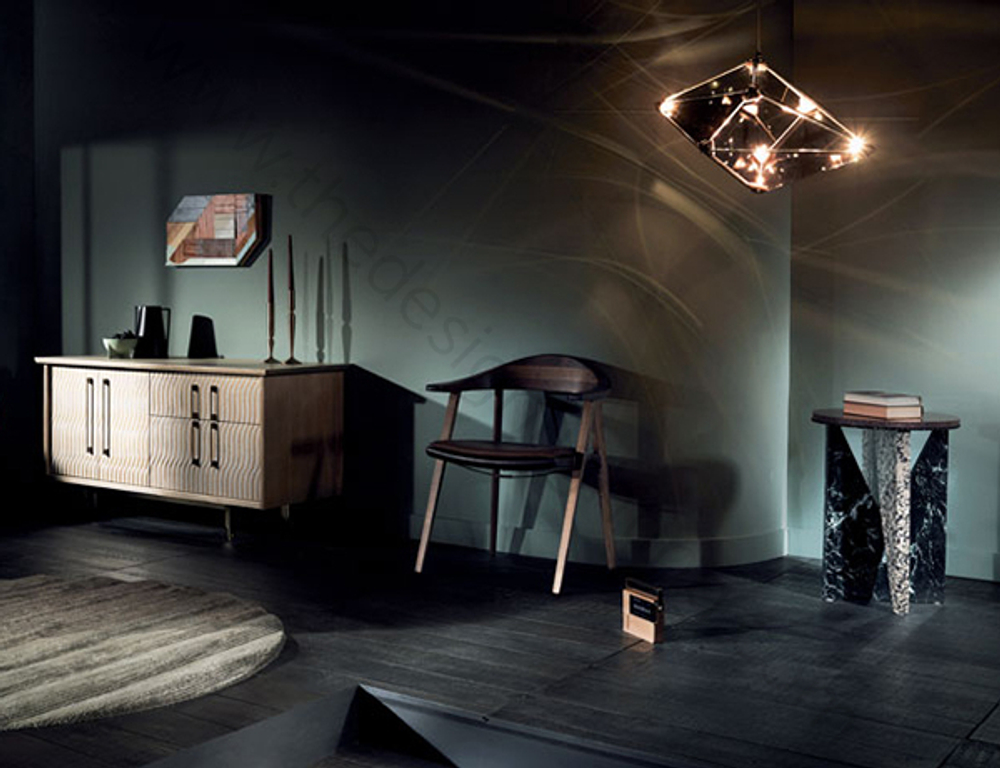 Pendant design lamp  Maxhedron Horizontal by Bec Brittain (Smoky)