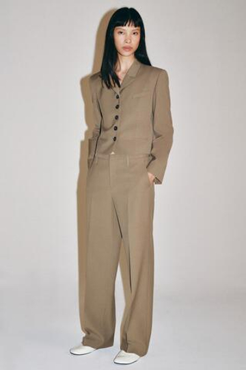 ZARA БРЮКИ С ПОЯСОМ — ZW COLLECTION, КАРАМЕЛЬНЫЙ