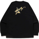 A Bathing Ape 1st Camo Sta L S Tee черный желтый