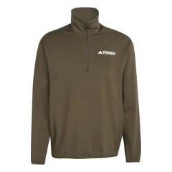 Куртка теннисная Adidas Terrex Multi Climawarm Half Zip Tech - brown oxide