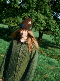 Шапка Jacob Cro Mohair Stars "Chocolate"