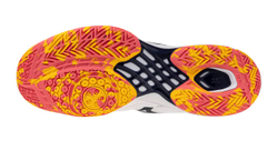 Мужские кроссовки для бадминтона/сквоша Mizuno Wave Claw 3 — white/citrus/calypso coral