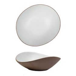 Салатник 800 мл 24*20,7 cм h8 cм White Matt New Brown Taiga P.L. [3]