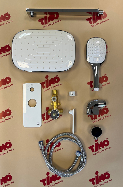 Душевая система встроенная Timo Helmi SX-4069/00-16SM хром-белый