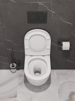 Унитаз подвесной безободковый с сиденьем микролифт BelBagno COMPATTO BB003CH-TOR/SC