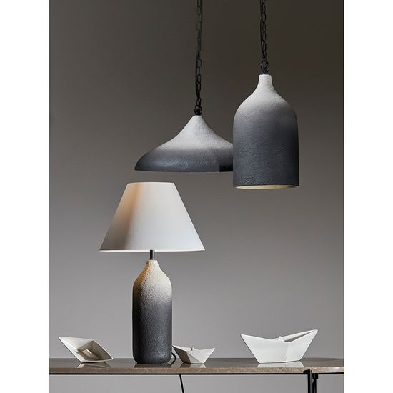 Светильник подвесной sustainable collection, D22х39 см, черный/белый