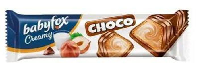 Вафельные конфеты Baby Fox Creamy Choco, вес