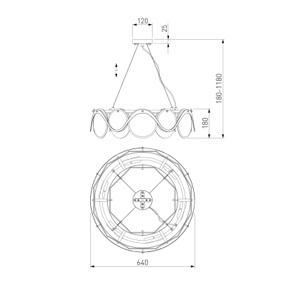 Умный подвесной светильник 354/6 Smart (322/6), E14х6
