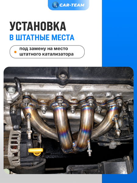 Вставка вместо штатного катализатора Hyundai Tucson "Stinger" 4-1 с объемом двигателя 2.0 (G4GC)