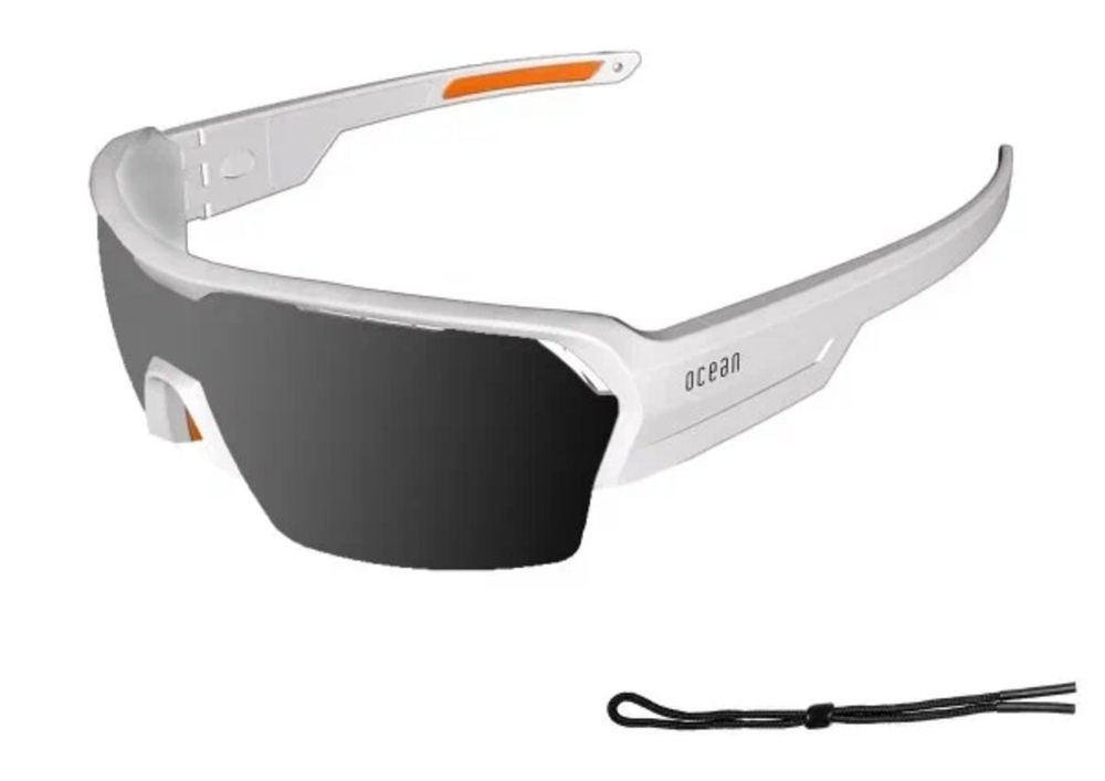 Спортивные очки с диоптриями OCEAN Race Matt White / Grey Polarized lenses