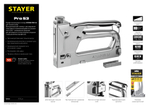 STAYER Pro-53, тип 53 (A/10/JT21) 23GA (4 - 14 мм), усиленный степлер для скоб, Professional (3150)