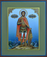 Виктор Дамасский святой мученик. Деревянная икона на левкасе мастерская Иконный Дом