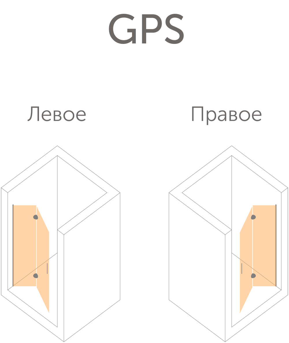 Дверь в душевой проем Vegas Glass GPS профиль глянцевый хром, стекло прозрачное
