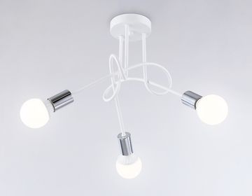Потолочный светильник в стиле лофт 3*Е27 TR80414/3 WH/CH белый/хром Loft Ambrella
