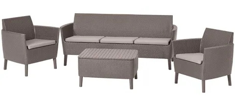 Allibert Комплект Салемо трипл сет (Salemo 3 seater set) капучино