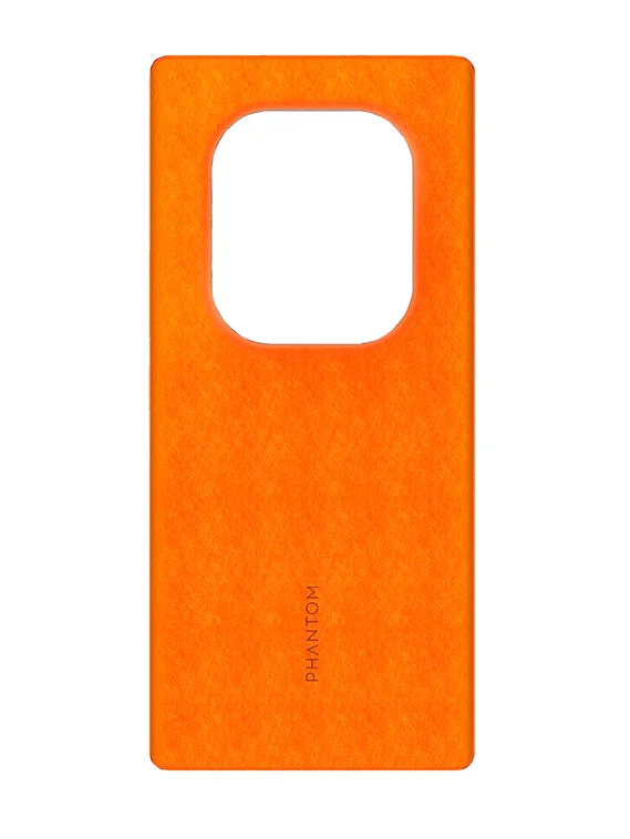 Задняя крышка для Tecno Phantom X2 оранжевая (Orange) без стекла камеры