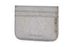 Balenciaga Le Cagole Lambskin Card Holder Women"s Silver