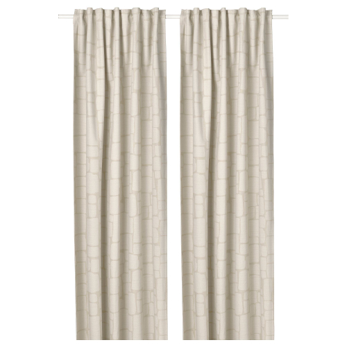 Комплект штор IKEA LONNSTAVMAL, Бежевый, 145х250 см, 2 шт