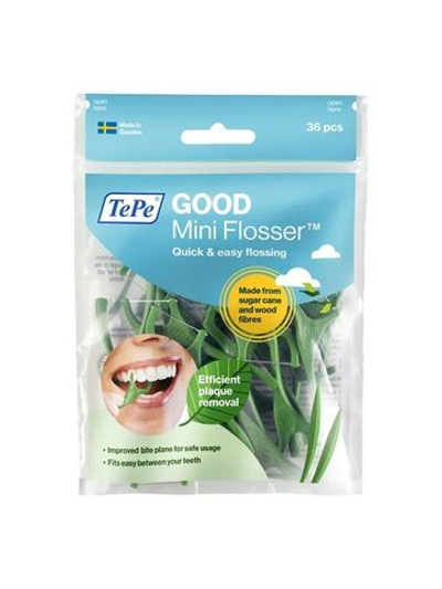 Межзубная нить флоссер TePe GOOD Mini Flosser на держателе, 36 шт (Из Финляндии)