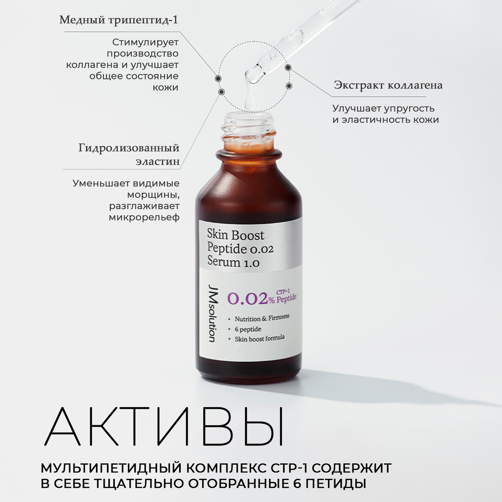 Пептидная сыворотка JMsolution Skin Boost Peptide 0.02 Serum , 30 мл