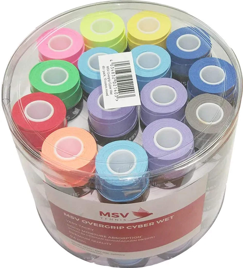 Теннисные намотки MSV Cyber Wet Overgrip 60P