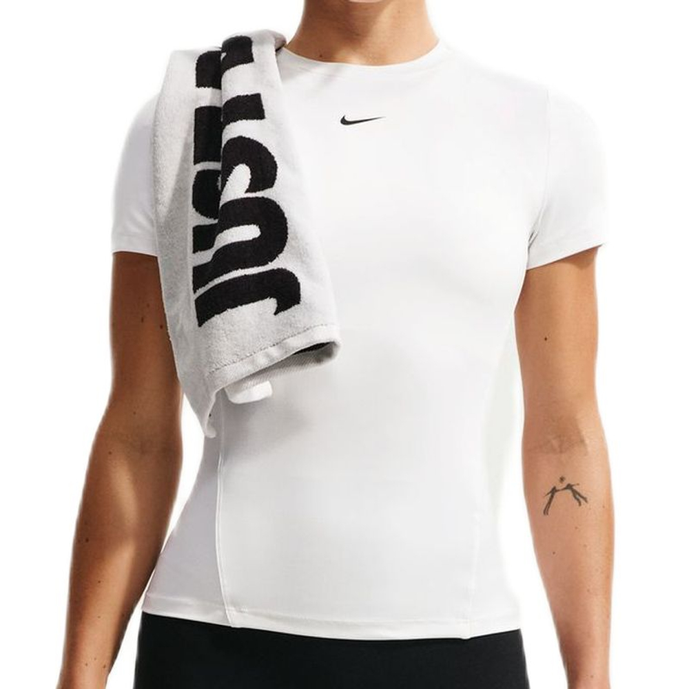Женская футболка Nike One Fitted Short Sleeve - white/black