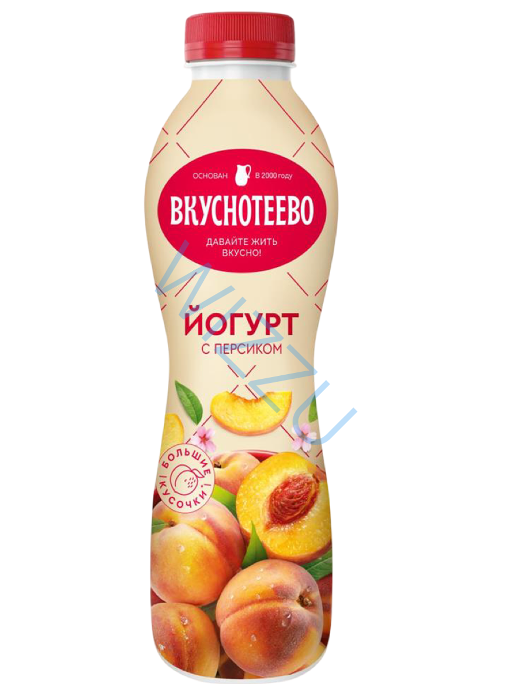 Йогурт с персиком Вкуснотеево 690г 2% ПЭТ/бут ВО (6)