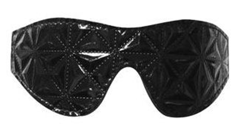 Чёрная маска на глаза с геометрическим узором Pyramid Eye Mask (Цвет: черный)