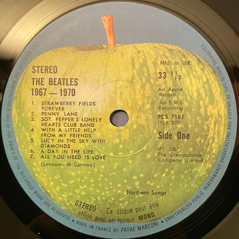 The Beatles ‎– 1967-1970 2LP (Англия 1973г.)