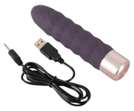 Фиолетовый мини-вибратор Elegant Diamond Vibe - 15 см. (Цвет: фиолетовый)