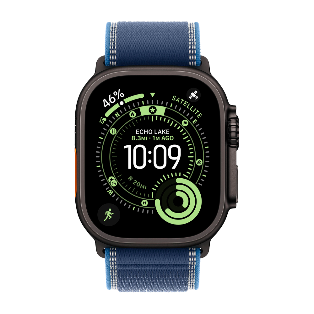 Умные часы Apple Watch Ultra 3 (2025) GPS + Cellular, 49mm, Black Titanium Case with Blue/Bright Blue Trail Loop, M/L