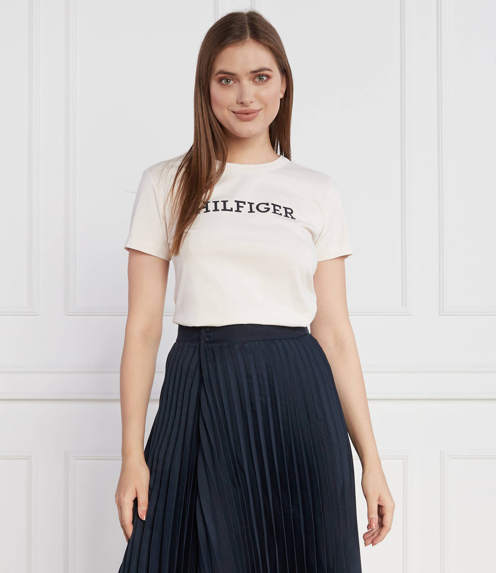 Футболка MONOTYPE PRINT C-NK SS Tommy Hilfiger - экрю(WW0WW38872)