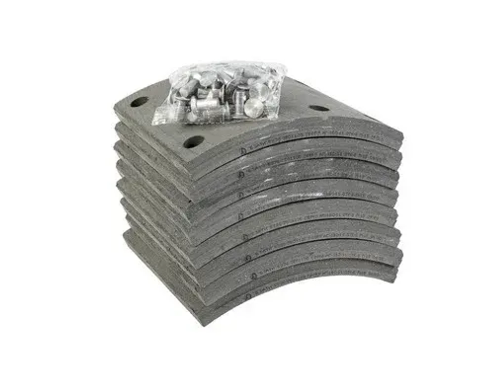 Р/к тормозных накладок 5511, 53205, 53212 (8 шт)+заклёпки (64 шт) ( ЗТМ ) 53205-3501105