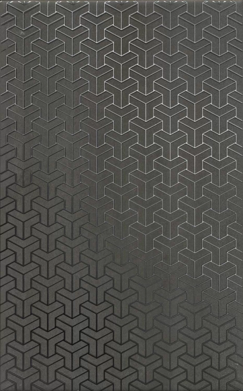 Керамическая плитка KERAMA MARAZZI ЛОМБАРДИЯ Декор антрацит матовый 25x40 (8 мм.) арт. HGD\D371\6400