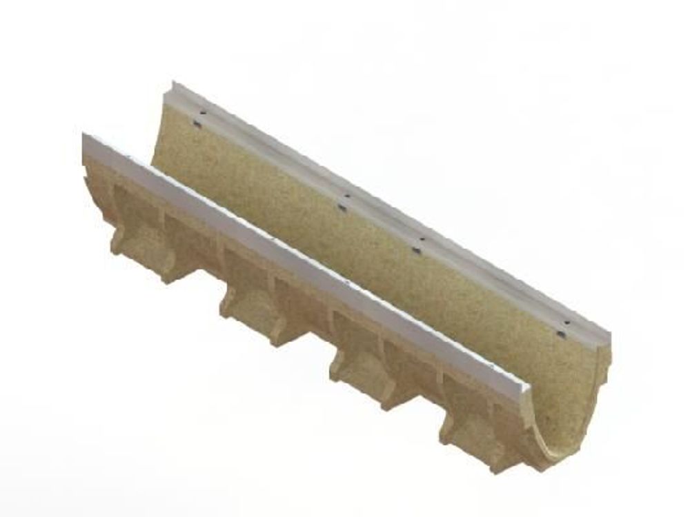 Лотки водоотводные полимербетонные CompoMax Drive DN150 каскадом h210-h320 под решетки кл.D, E