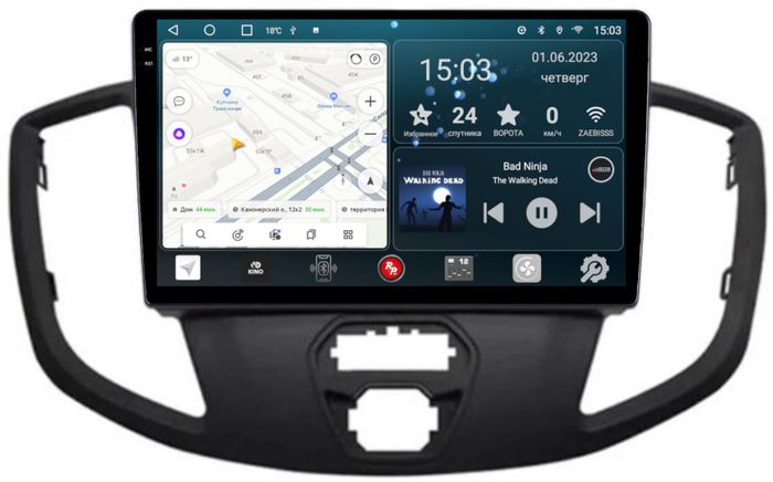 Магнитола для Ford Transit 7 2014-2023 - RedPower 351 Android 10, Быстрая, QLED+2K, CarPlay, SIM-слот