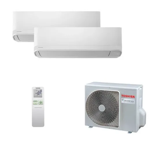 Мультисплит система на 2 комнаты Toshiba RAS-B07E2KVG-EE x 2 / RAS-2M14U2AVG-E