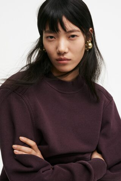 Укороченный свитшот с кокеткой - H&M
