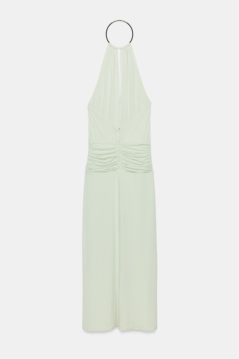 Длинное платье с чокером и разрезом — ZARA